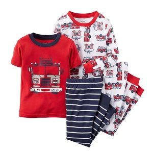 Carter's Baby Boy 4-Piece Firetruck Pj's, 6 Months